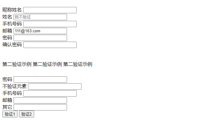 网站常用的表单验证js代码